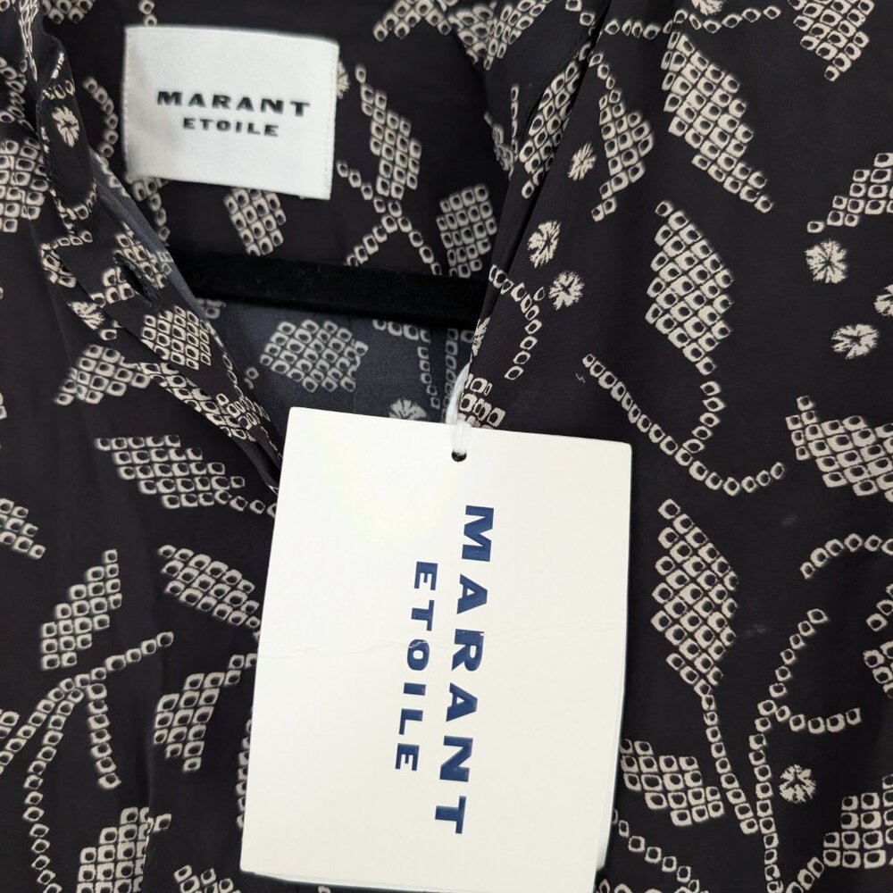 NWT Isabel Marant Étoile Okley Midi Dress Black New EU 40 / US 8 or Large - Picture 5 of 7